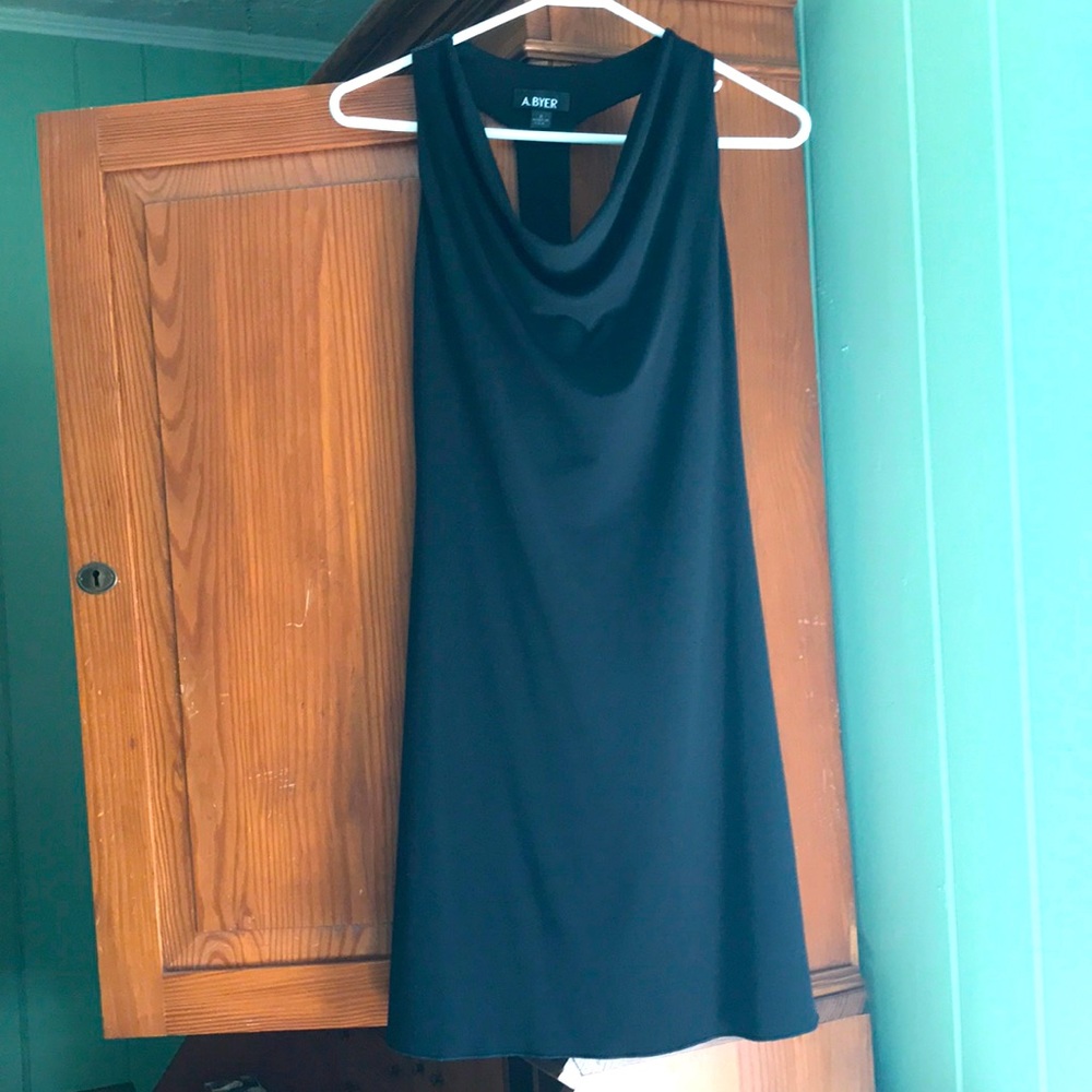 Black Sequin T-back Dress